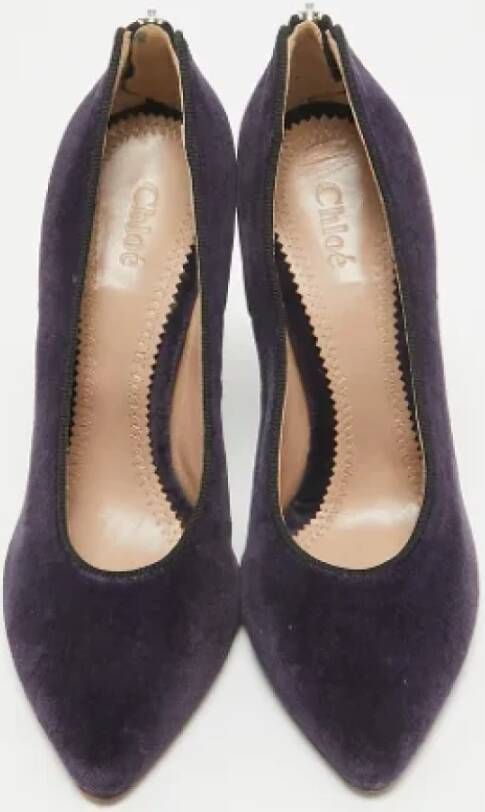 Chloé Pre-owned Velvet heels Purple Dames