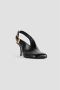 Chloé Pumps van glanzend kalfsleer met gouden ring Black Dames - Thumbnail 3