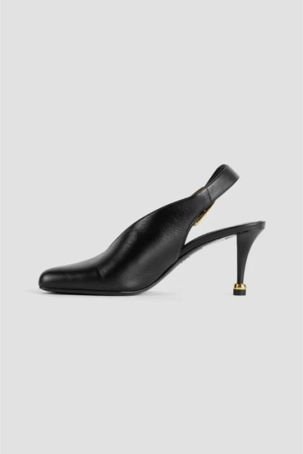 Chloé Pumps van glanzend kalfsleer met gouden ring Black Dames