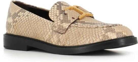 Chloé Python Print Beige en Grijs Sandalen Beige Dames