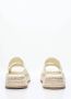 Chloé Raffia Plateau Sandalen met Logo Borduurwerk White Dames - Thumbnail 11