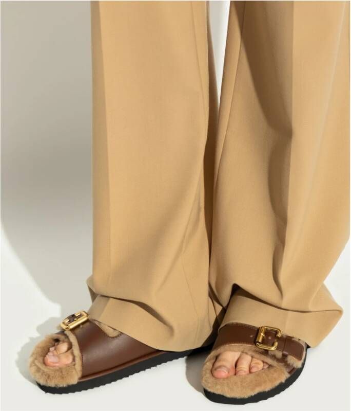 Chloé Slides Nil Brown Dames