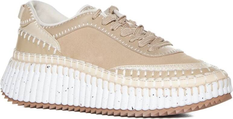 Chloé Stijlvolle Sneakers Beige Dames