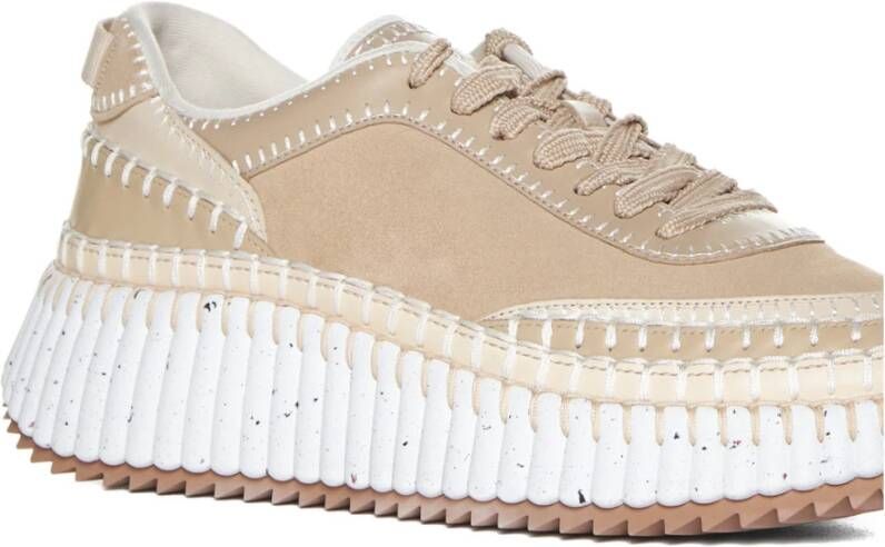 Chloé Stijlvolle Sneakers Beige Dames