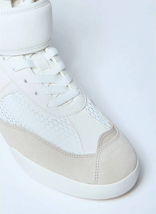 Chloé Suede Mesh High-Top Sneakers White Dames