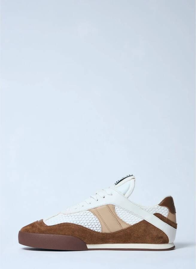 Chloé Suede Mesh Panel Sneakers Brown Dames