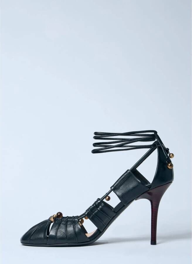 Chloé Uitgesneden Leren Stiletto Pumps Black Dames