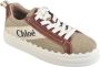 Chloé Witte-Bruine Canvas Sneakers Brown Dames - Thumbnail 2