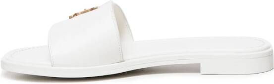 Chloé Witte Leren Gesp Sandalen Micro Hak White Dames