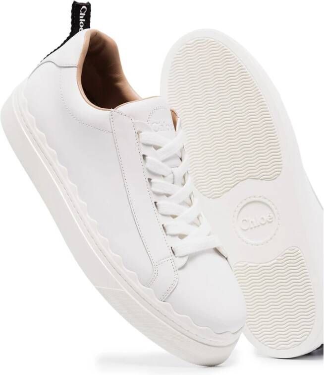 Chloé Witte Leren Lage Top Sneakers White Dames