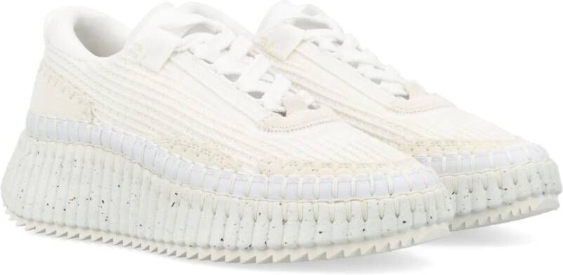 Chloé Witte Mesh Sneakers voor Vrouwen White Dames