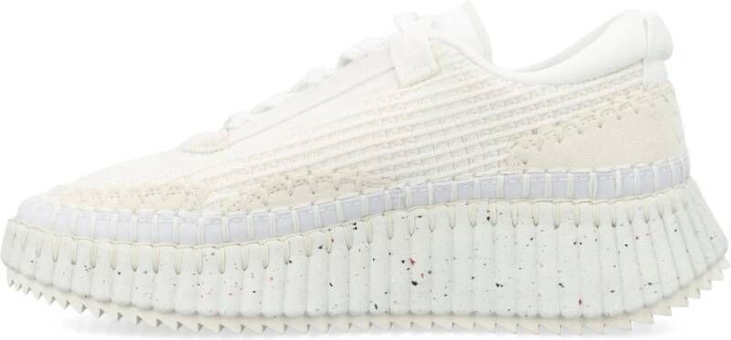 Chloé Witte Mesh Sneakers voor Vrouwen White Dames