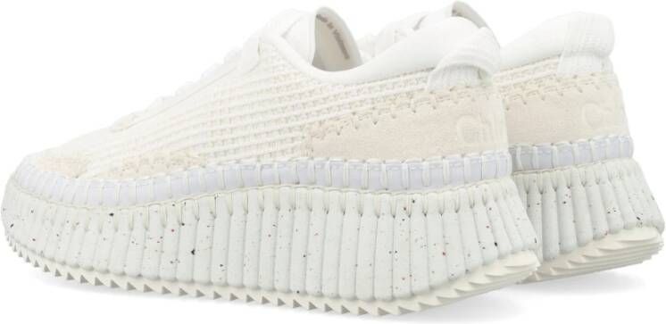 Chloé Witte Mesh Sneakers voor Vrouwen White Dames