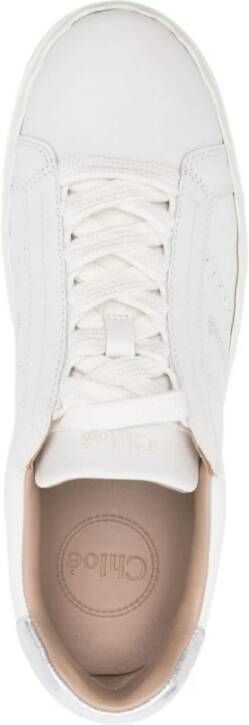 Chloé Witte Sneakers met Geperforeerde Details White Dames