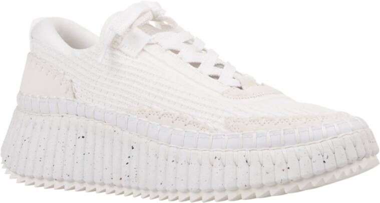 Chloé Witte Sneakers met Nylon Webbing White Dames