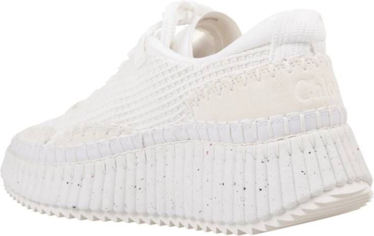 Chloé Witte Sneakers met Nylon Webbing White Dames