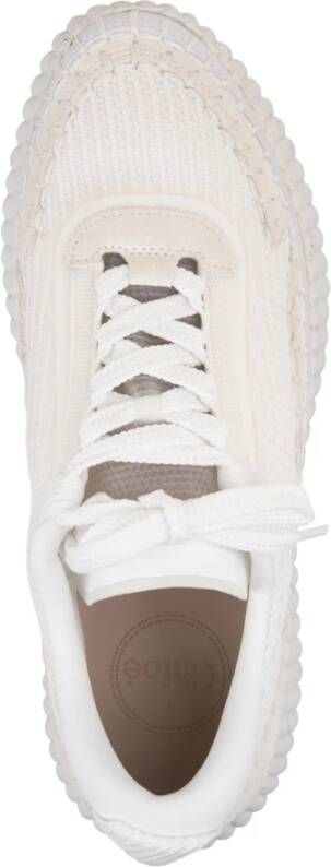 Chloé Witte Sneakers met Nylon Webbing White Dames