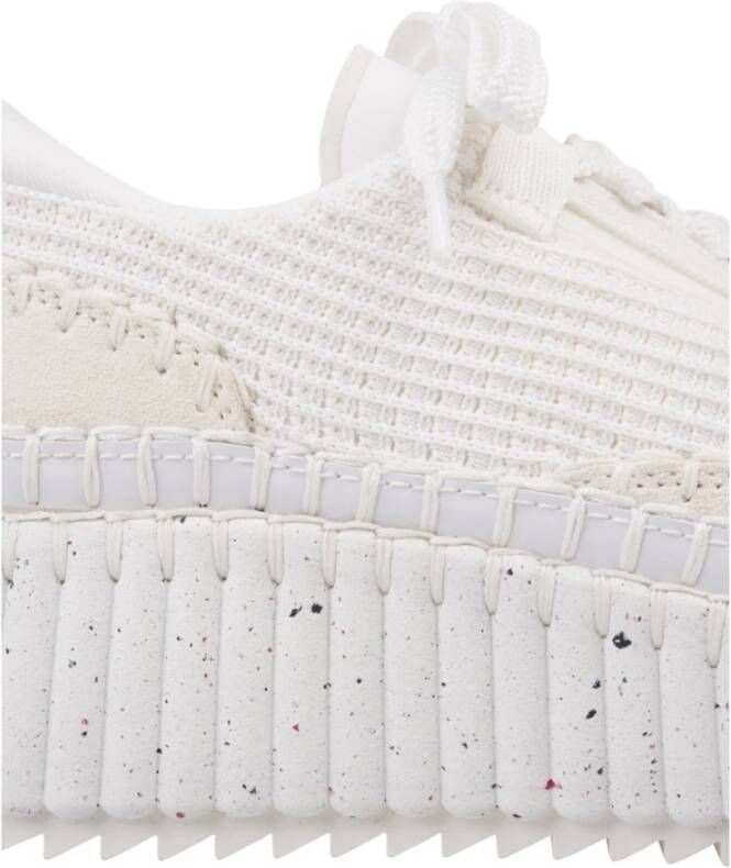 Chloé Witte Sneakers met Nylon Webbing White Dames