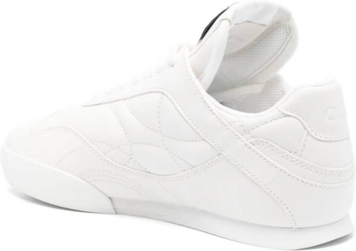 Chloé Witte Leren Sneakers met Interne Wig White Dames