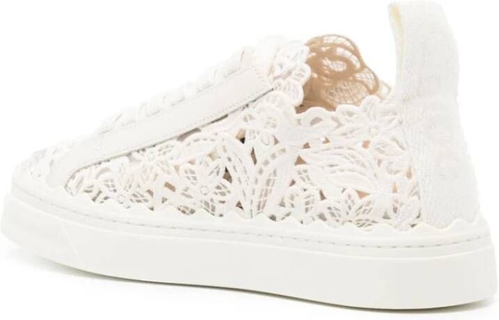 Chloé Witte Veterschoenen White Dames