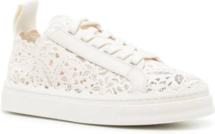 Chloé Witte Veterschoenen White Dames