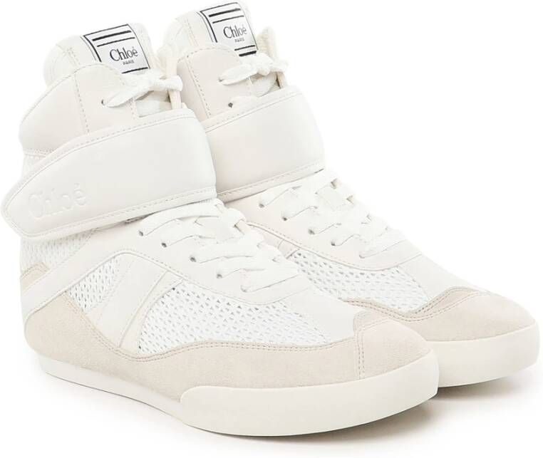 Chloé Wolkige Room Mesh Sneakers White Dames