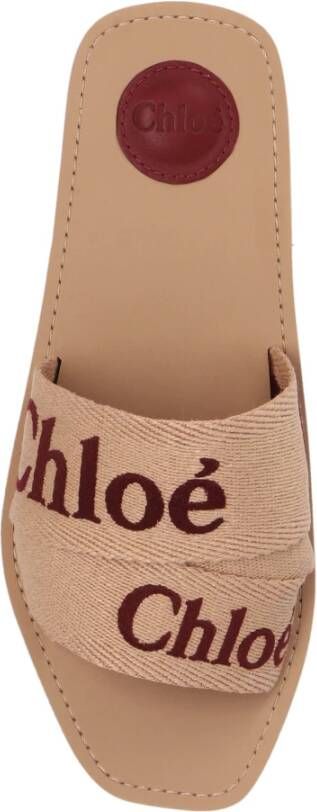 Chloé `Woody` Slides Beige Dames