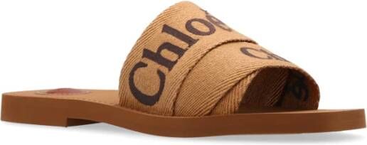 Chloé Woody Slides Beige Dames