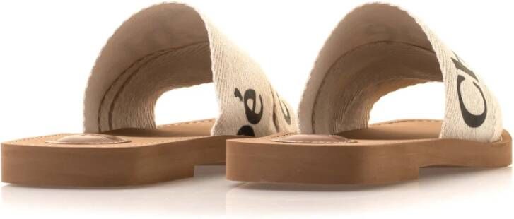 Chloé Woody Slides Beige Dames