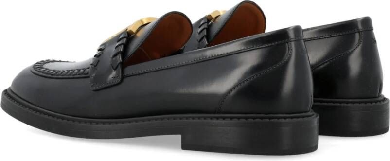 Chloé Zwarte Gesloten Marcie Loafers Schoenen Black Dames