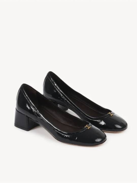 Chloé Zwarte leren ballerina schoenen Black Dames