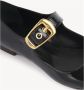 Chloé Zwarte platte schoenen met oversized gouden gesp Black Dames - Thumbnail 5