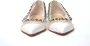 Christian Louboutin Elegante Wit Zilveren Platte Puntige Schoen White Dames - Thumbnail 2