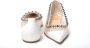 Christian Louboutin Elegante Wit Zilveren Platte Puntige Schoen White Dames - Thumbnail 6