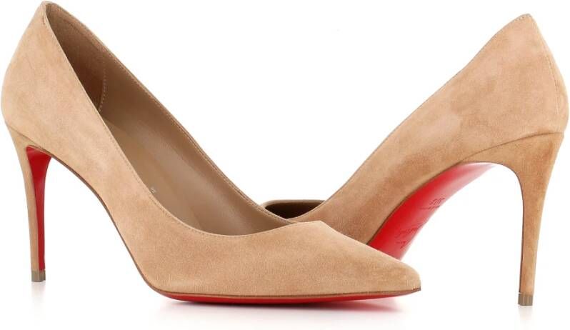 Christian Louboutin Beige Suède Hakken Pumps Beige Dames