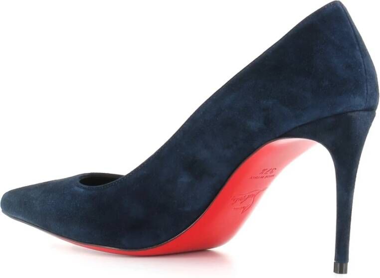 Christian Louboutin Blauwe Suède Hakken Pumps Blue Dames