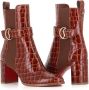 Christian Louboutin Brandy Krokodil Chelsea Laarzen Brown Dames - Thumbnail 2