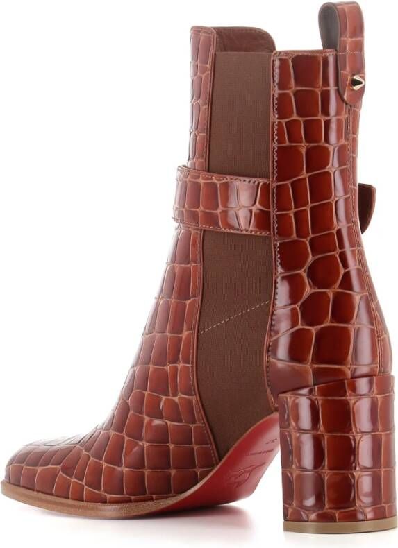 Christian Louboutin Brandy Krokodil Chelsea Laarzen Brown Dames