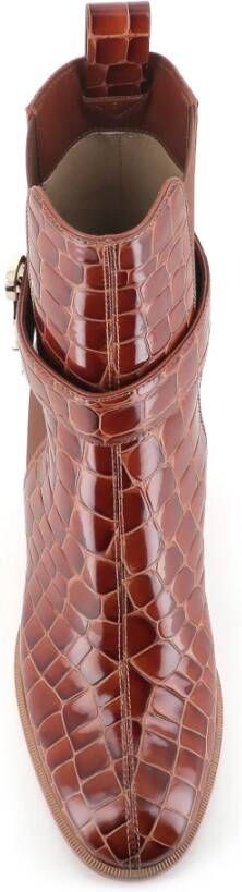 Christian Louboutin Brandy Krokodil Chelsea Laarzen Brown Dames