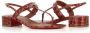 Christian Louboutin Bruin Leren Krokodillenprint Sandalen Brown Dames - Thumbnail 2