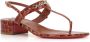 Christian Louboutin Bruin Leren Krokodillenprint Sandalen Brown Dames - Thumbnail 3