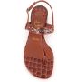 Christian Louboutin Bruin Leren Krokodillenprint Sandalen Brown Dames - Thumbnail 4