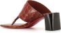 Christian Louboutin Bruin Leren Krokodillenprint Sandalen Brown Dames - Thumbnail 4