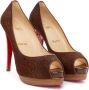 Christian Louboutin Bruine Leren Pumps Elegante Stijl Brown Dames - Thumbnail 14