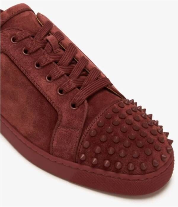 Christian Louboutin Bruine Suède Sneakers met Studs Brown Heren