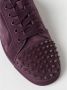 Christian Louboutin Bruine Suède Studs Sneakers Purple Heren - Thumbnail 3