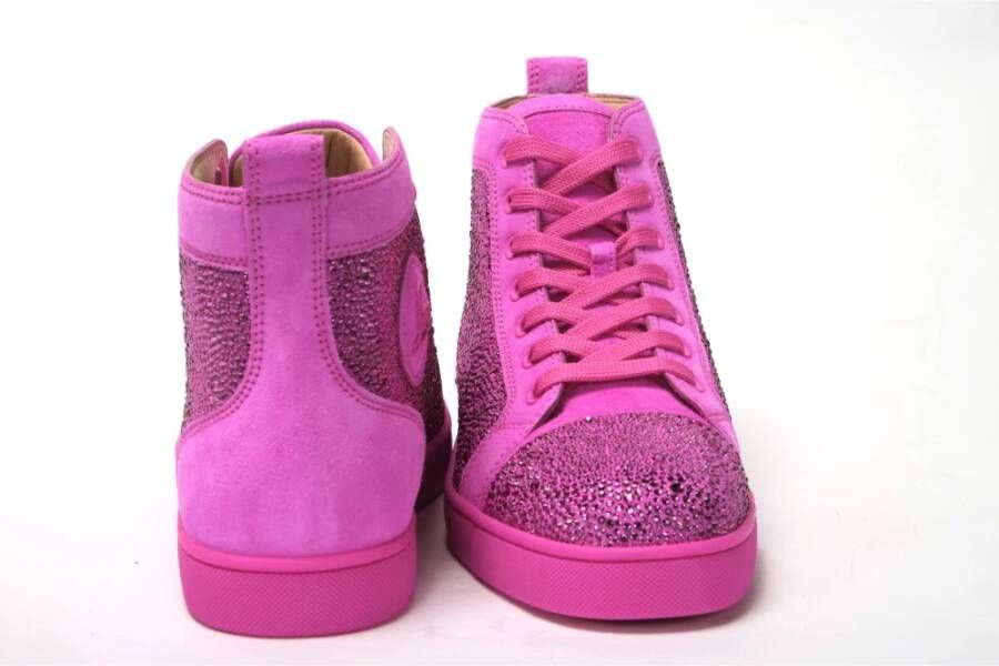 Christian Louboutin Diva Hot Pink Louis Flat Veau Sneakers Roze Dames