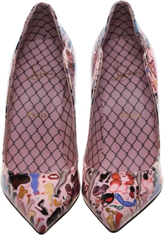 Christian Louboutin Dr. Bored Print Roze Hoge Hak Pumps Pink Dames