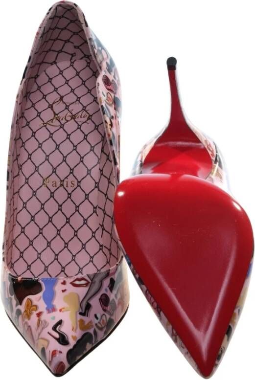 Christian Louboutin Dr. Bored Print Roze Hoge Hak Pumps Pink Dames