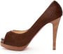 Christian Louboutin Bruine Leren Pumps Elegante Stijl Brown Dames - Thumbnail 2